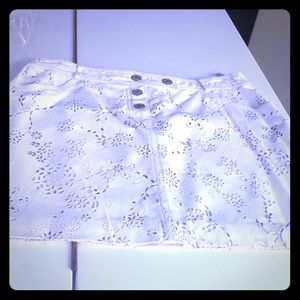 Christian Dior floral leather skirt